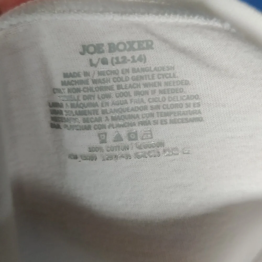 Joe Boxer Boy's Classic White Tee Size L (12-14)